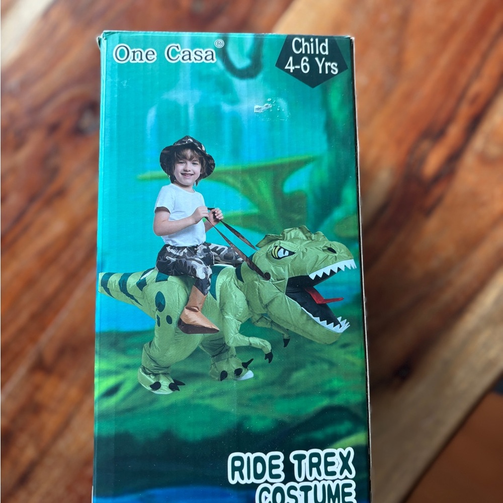 One Casa Child Ride T-Rex Halloween Inflatable Costume